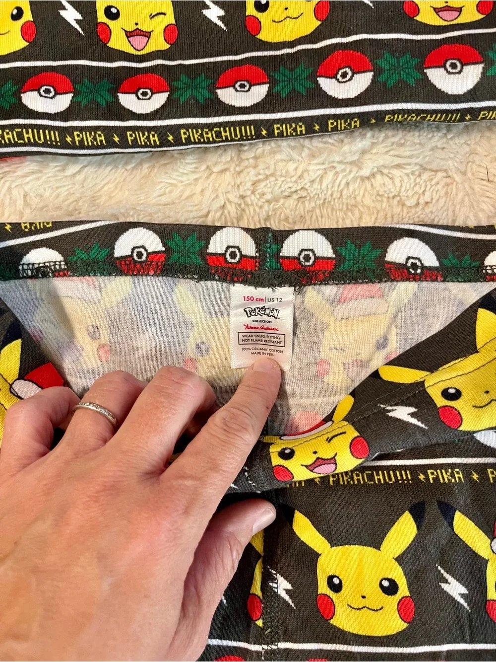 Hanna Andersson Pokémon Pikachu Christmas Pajamas Boys Size 12